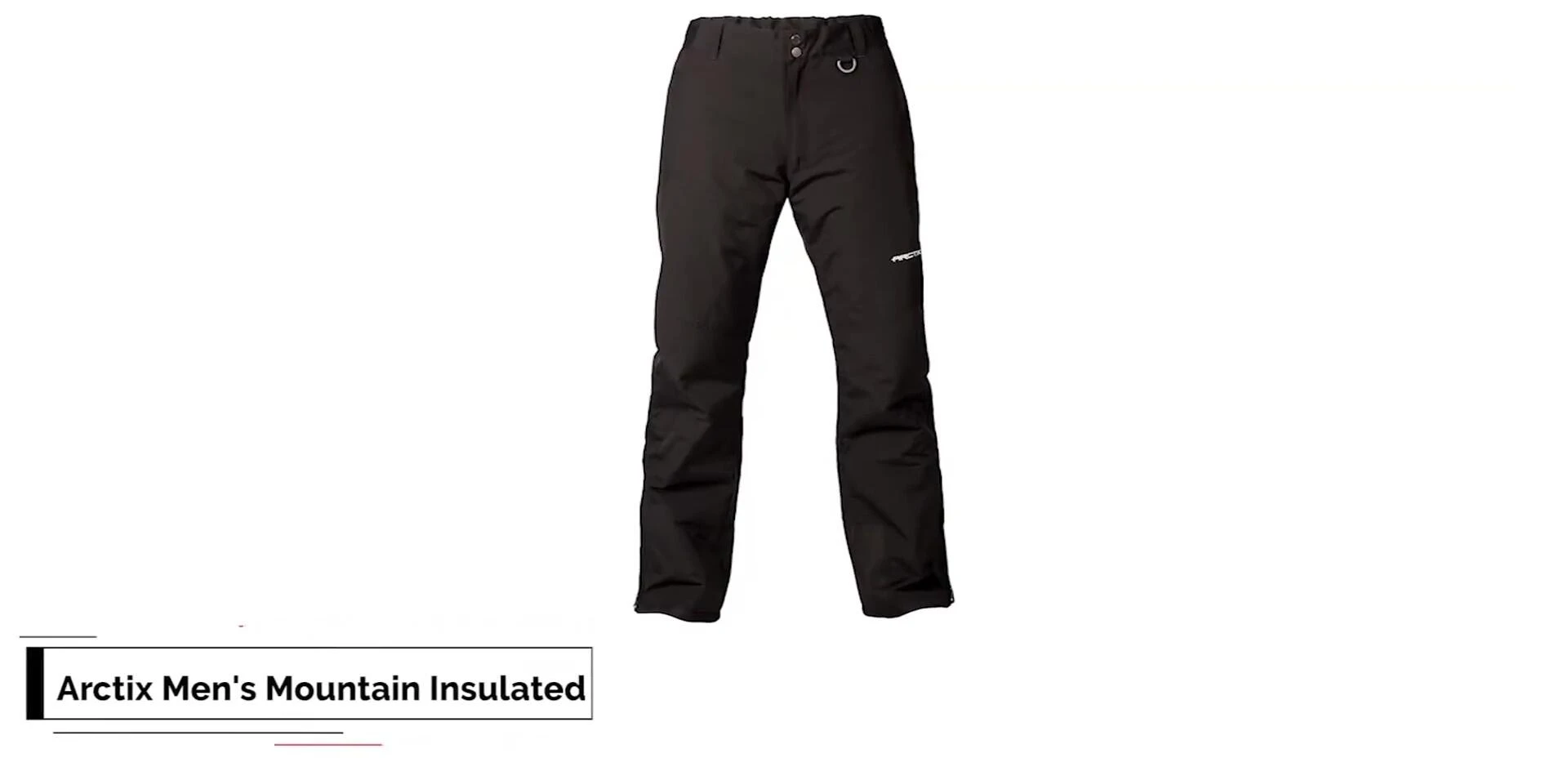 Showcasing the Arctic Men's Mountain Insulated Ski Pants.