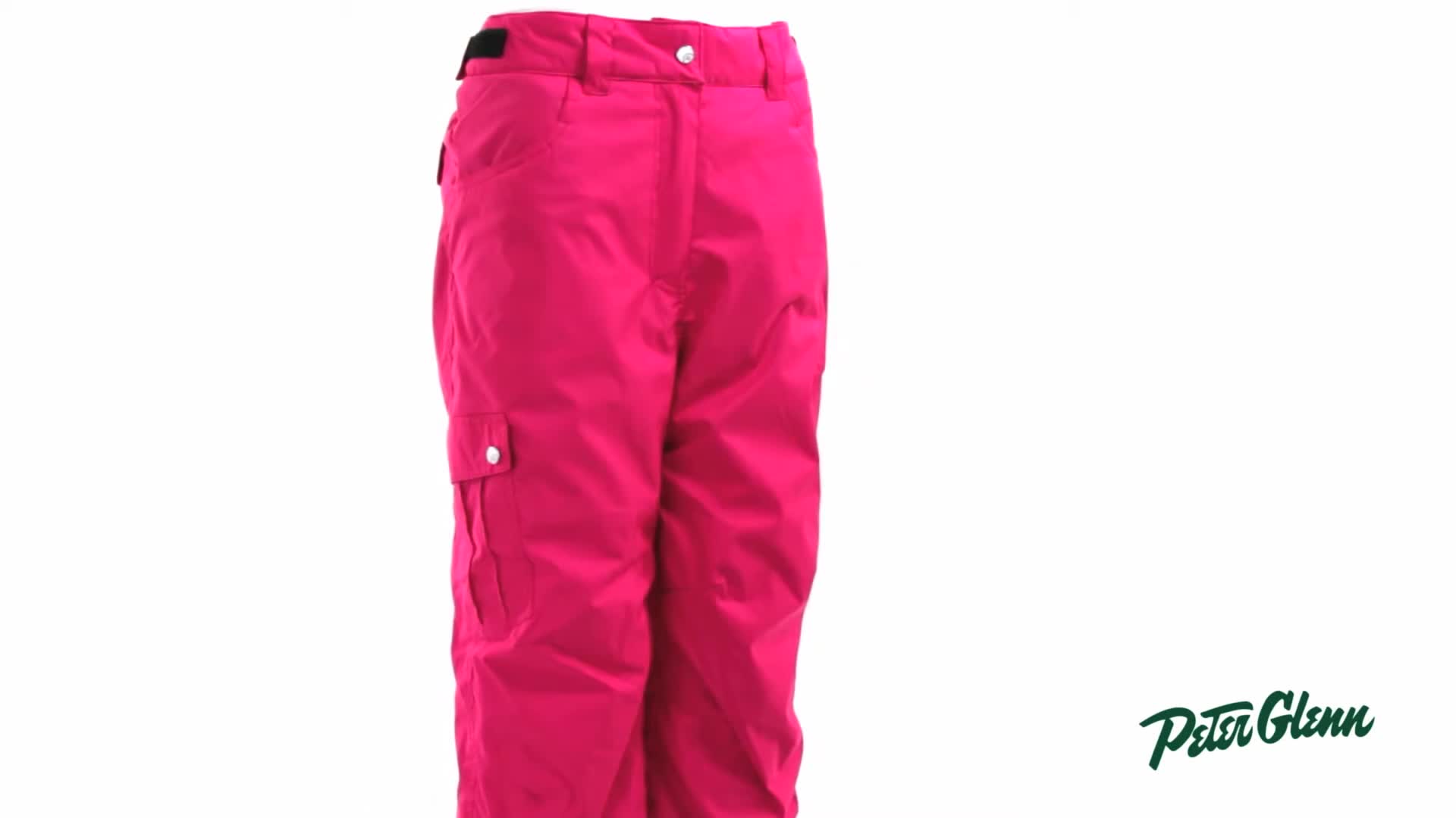 Close-up shot of the reinforced knees and seat of the Jupa ski pants.