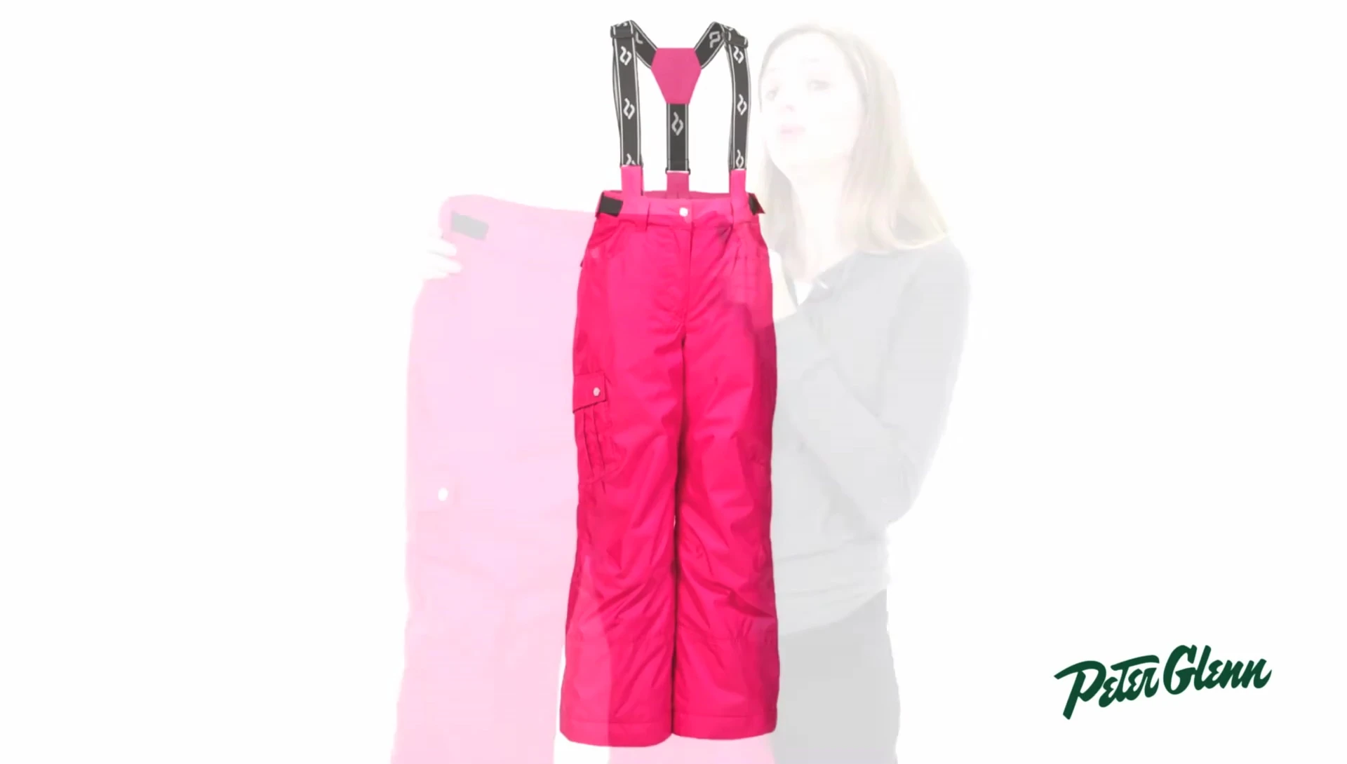 Shot showing the size chart or the different sizes of pants available.