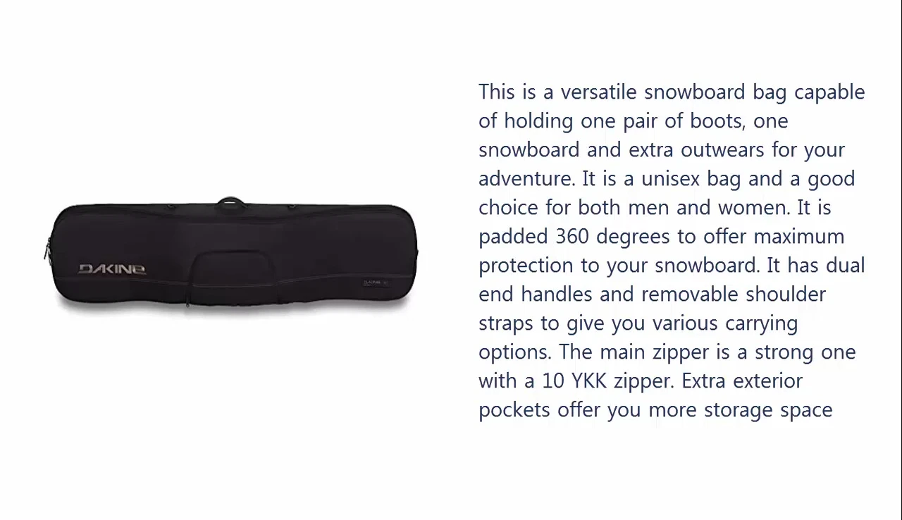 Showing the padding and carrying options