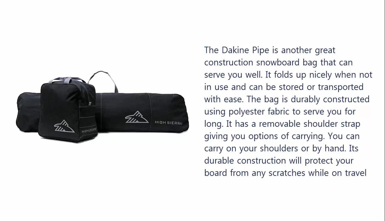 Dakine bag showing the foldable design