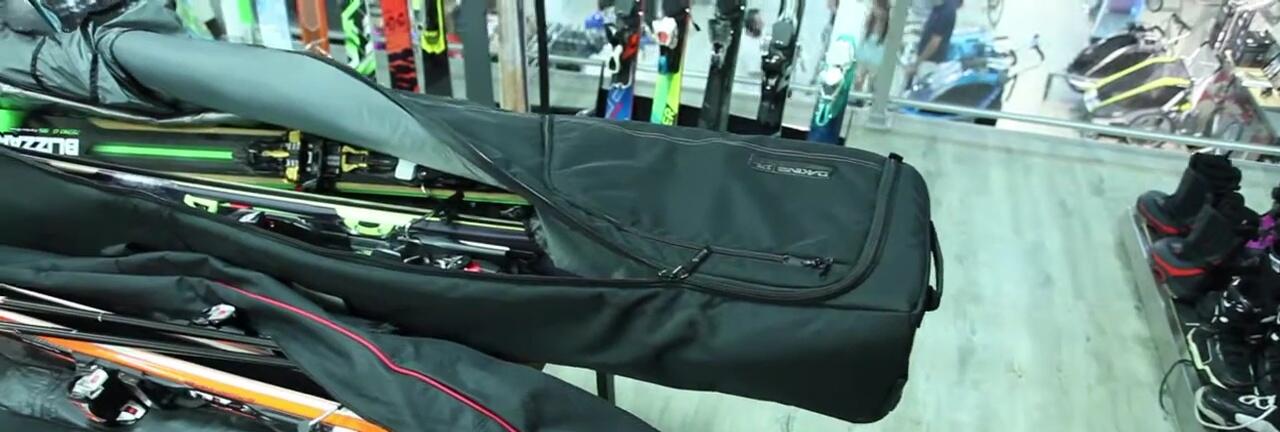 A simple ski bag shown laid out flat.