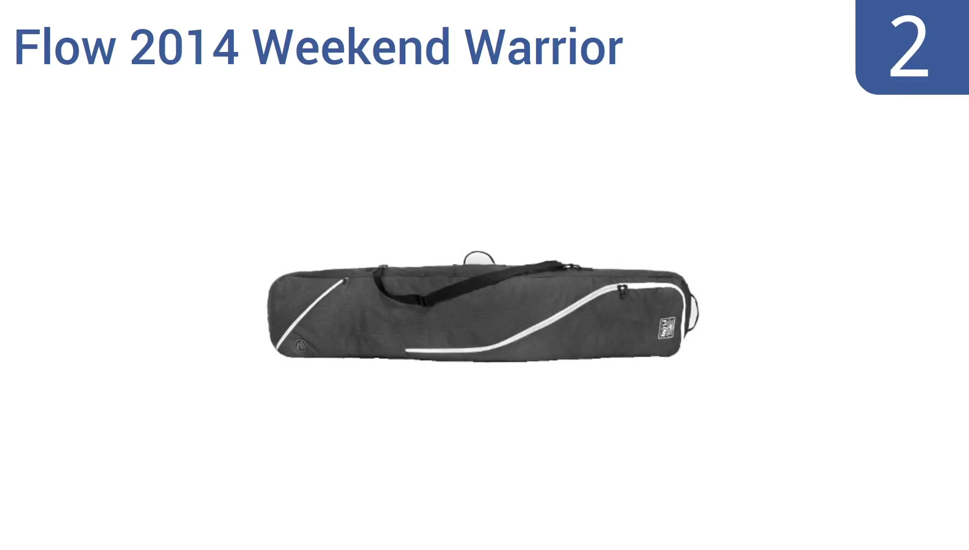 Flow 2014 Weekend Warrior displaying its size and features.
