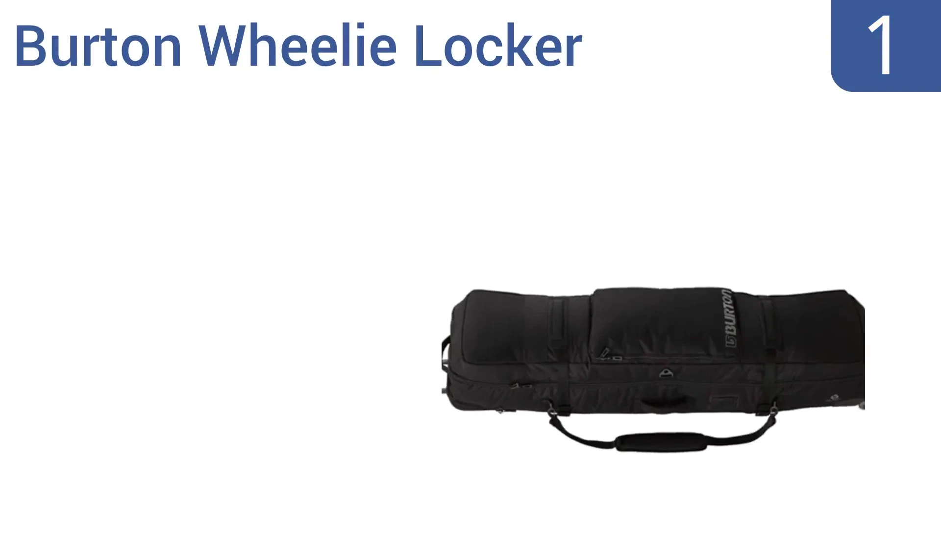 Burton Wheelie Locker, showcasing its size and multiple storage compartments.