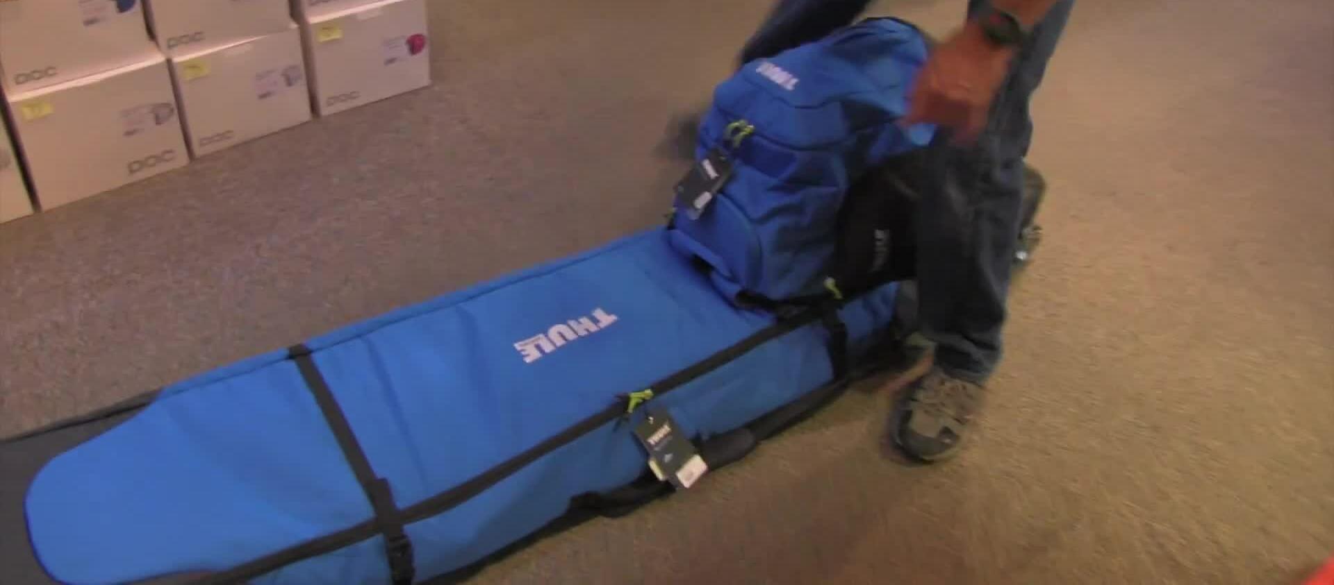 Image showing the integrated boot and ski bag design.