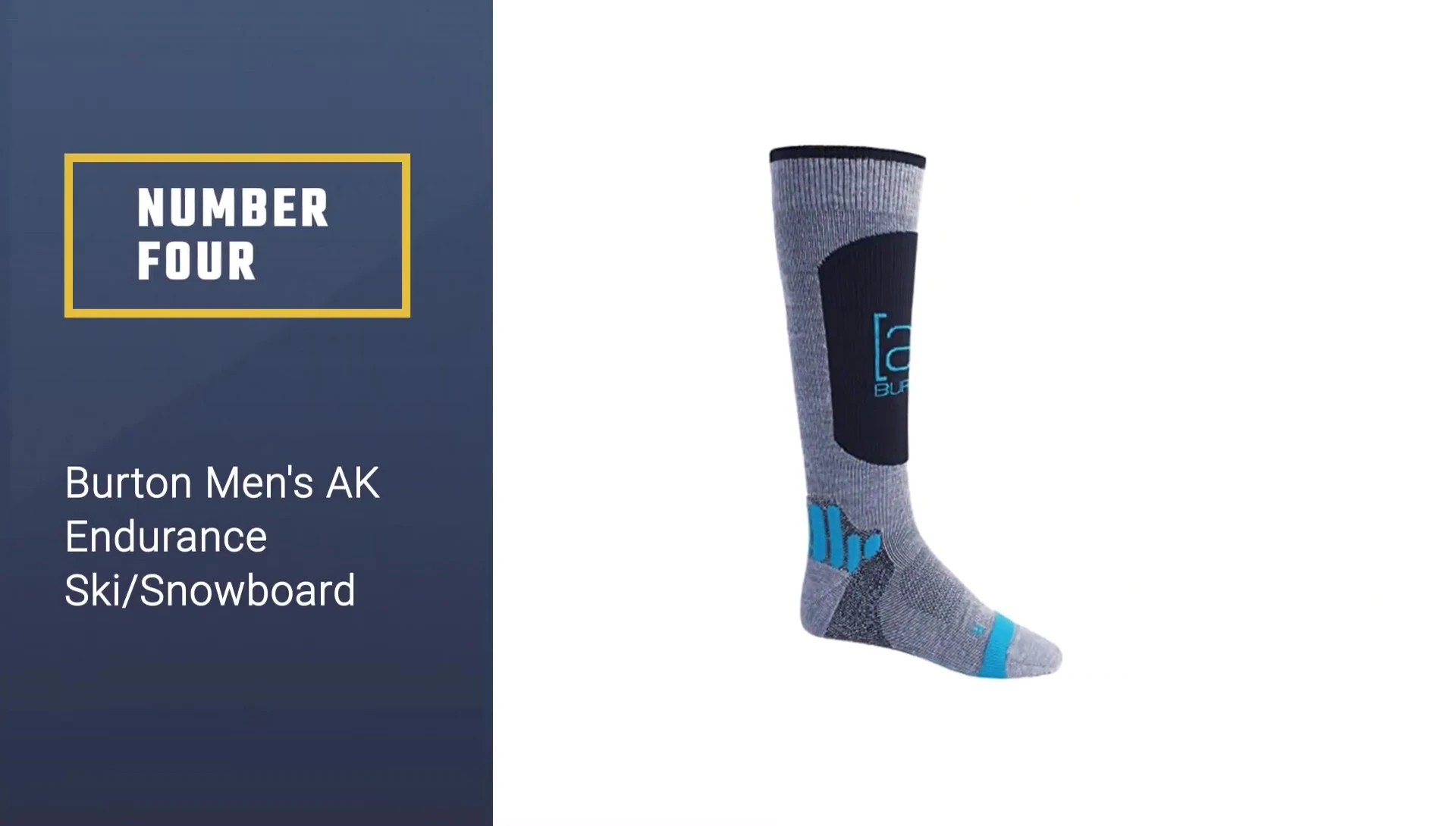 Burton Men's AK Endurance Ski Snowboard Sock showcased