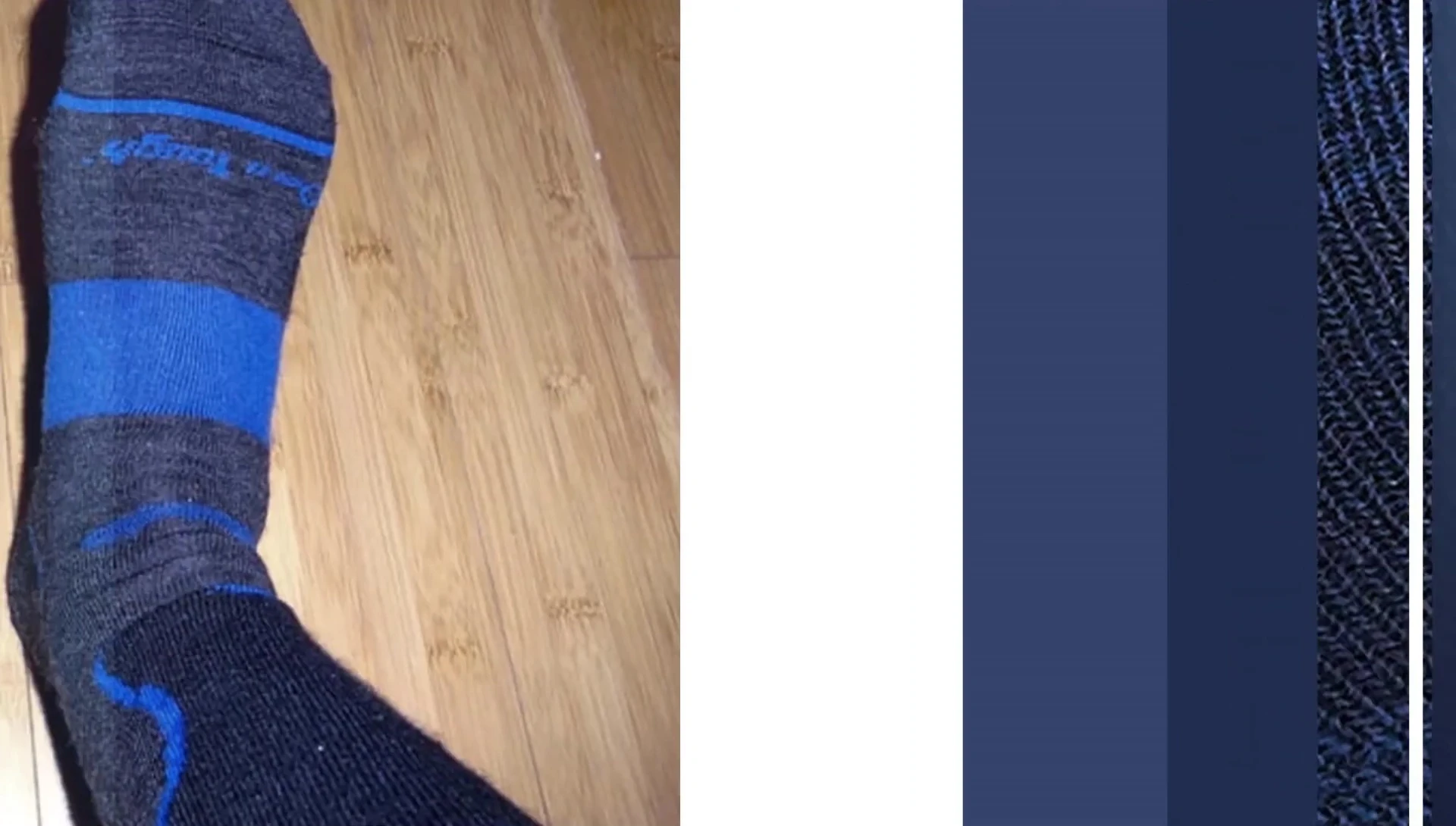 Close-up showcasing the sock's lightweight design