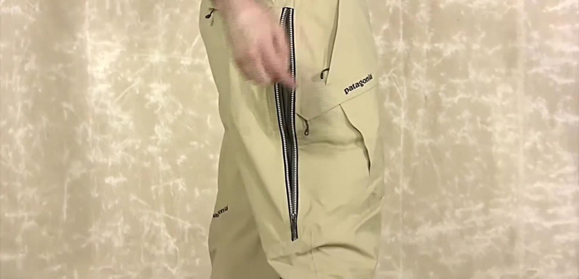 View of the mesh vents on the outer thighs.