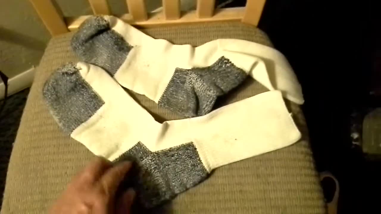 Shot showing the overall construction and quality of the socks