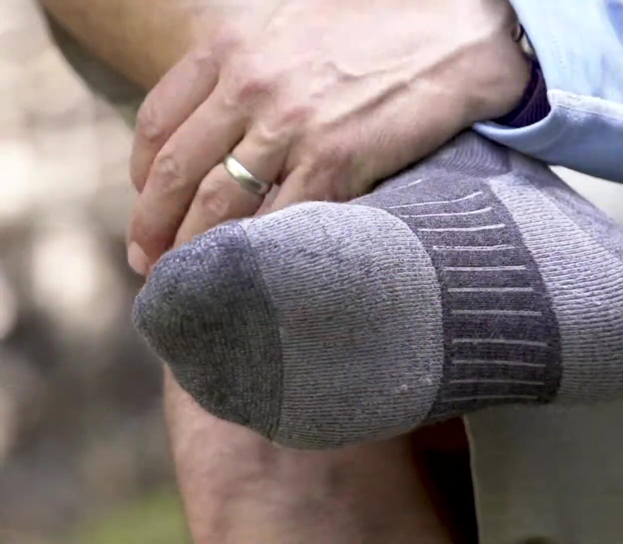 Jonny Moseley emphasizing the comfort and performance aspects of the socks.