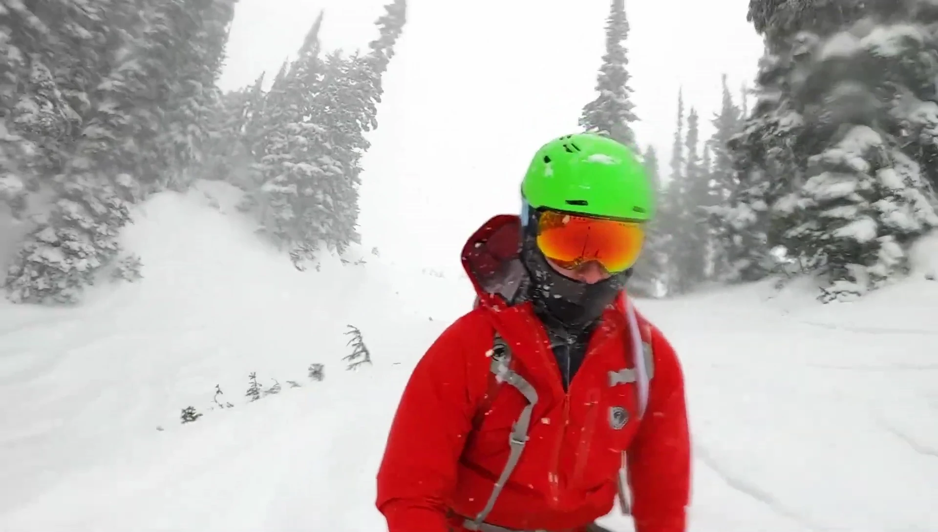 Overview of the Mountain Hardwear Cloud Bank GTX pants, highlighting the layering.