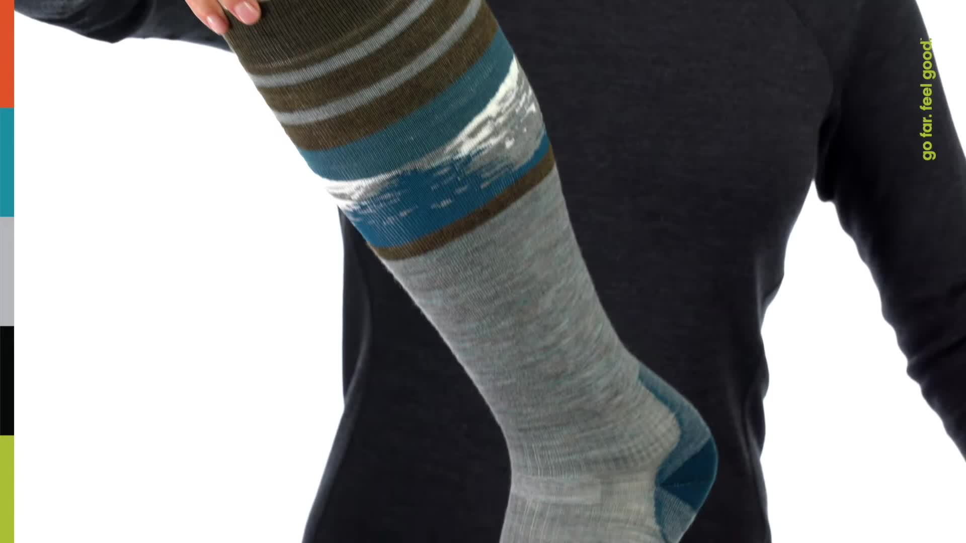 Close-up of the sock material highlighting texture and breathability