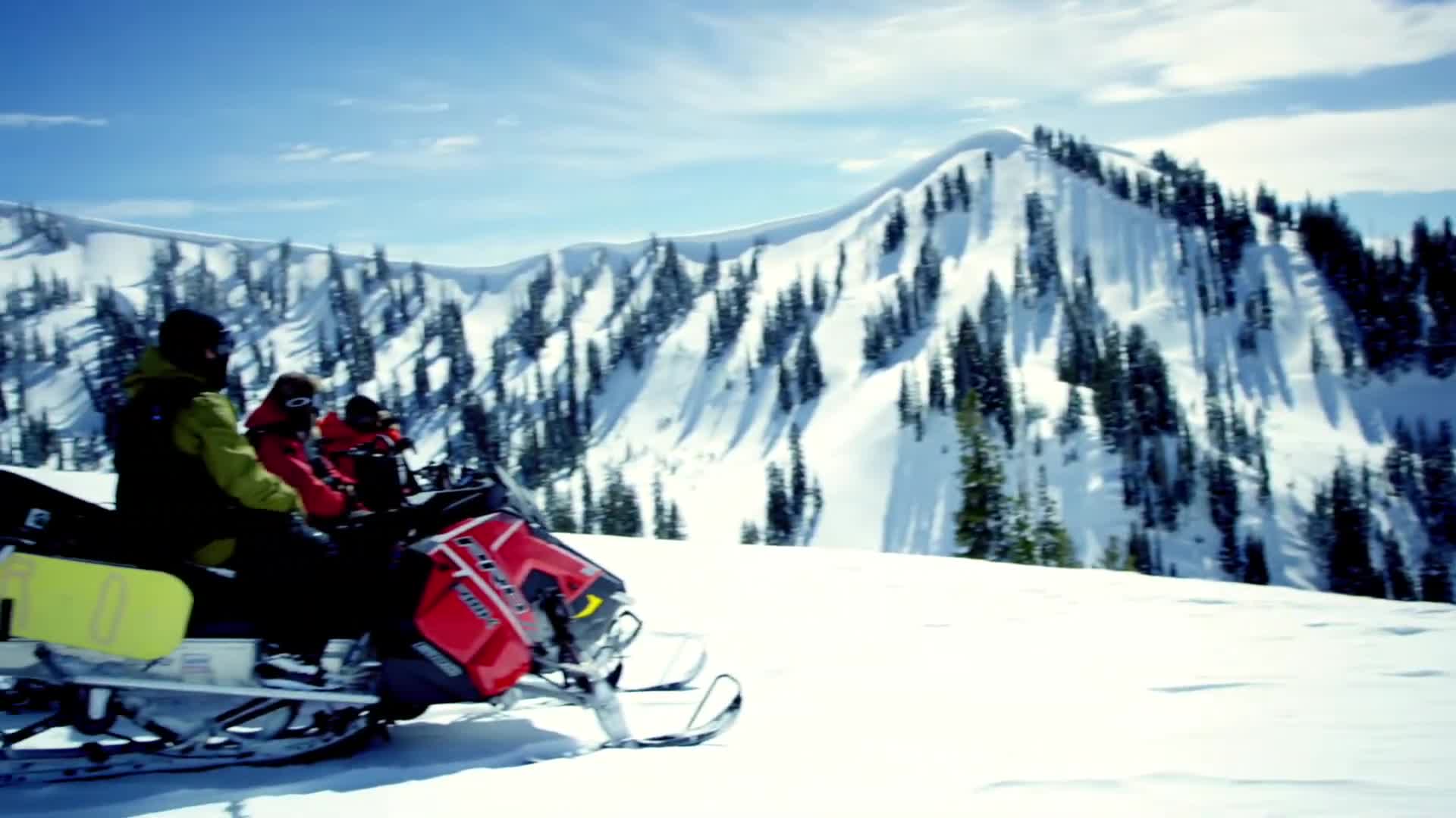Image of someone snowboarding in the backcountry.