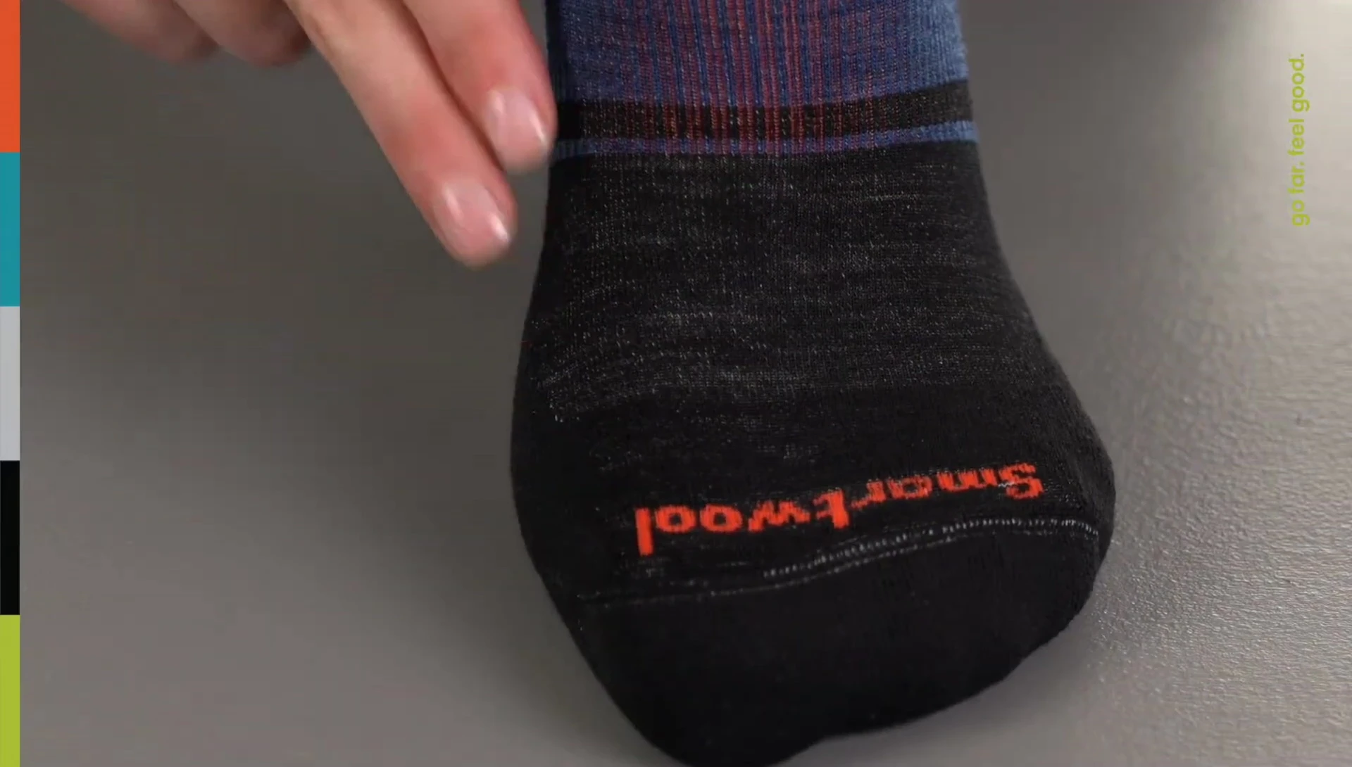 Close up of the open mesh pattern on the top of the foot.
