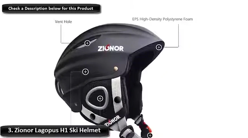 Detail showing the goggle compatibility of the Zion/Lagopus H1