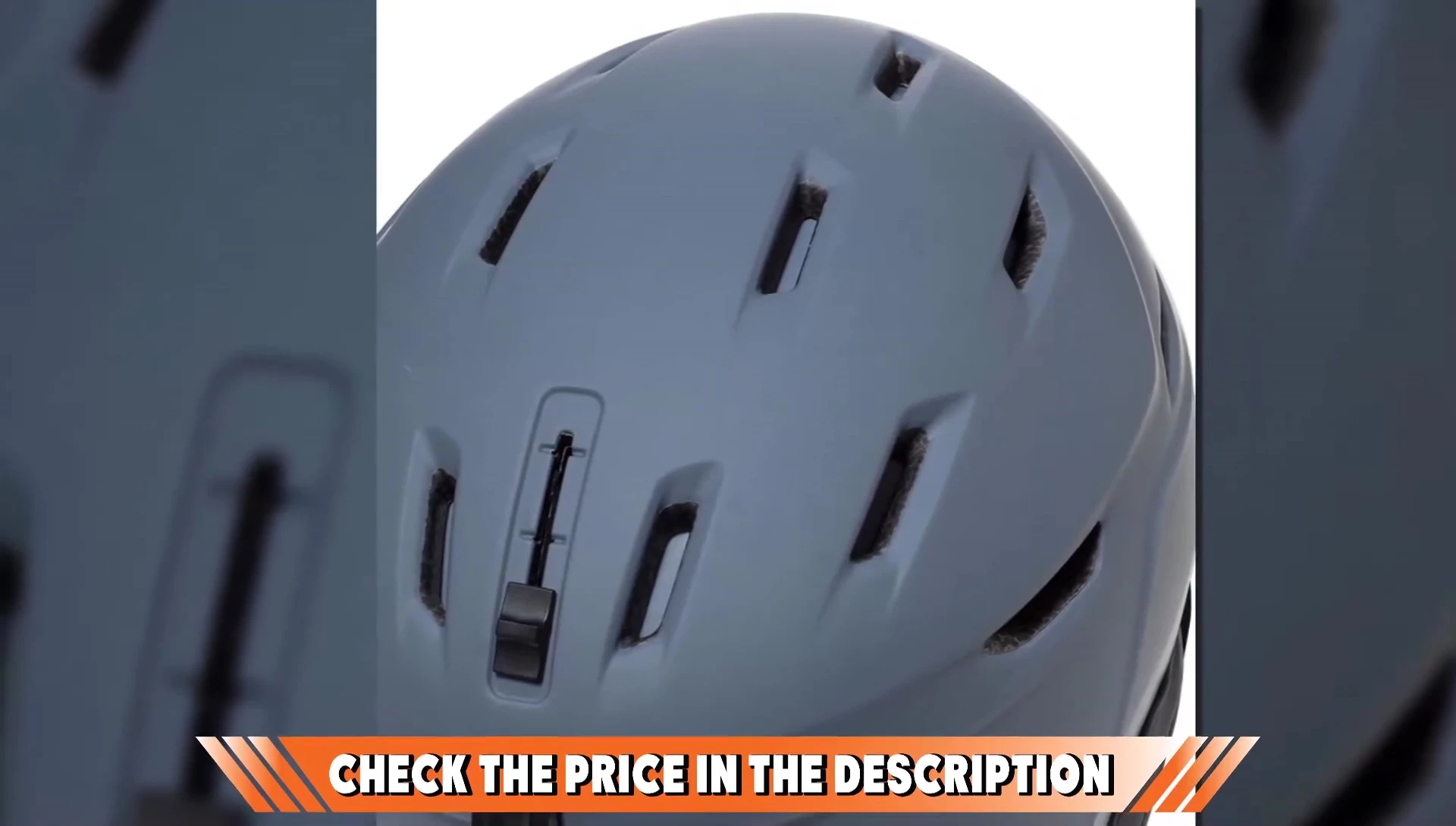 Someone wearing the Smith Mission MIPS helmet while skiing