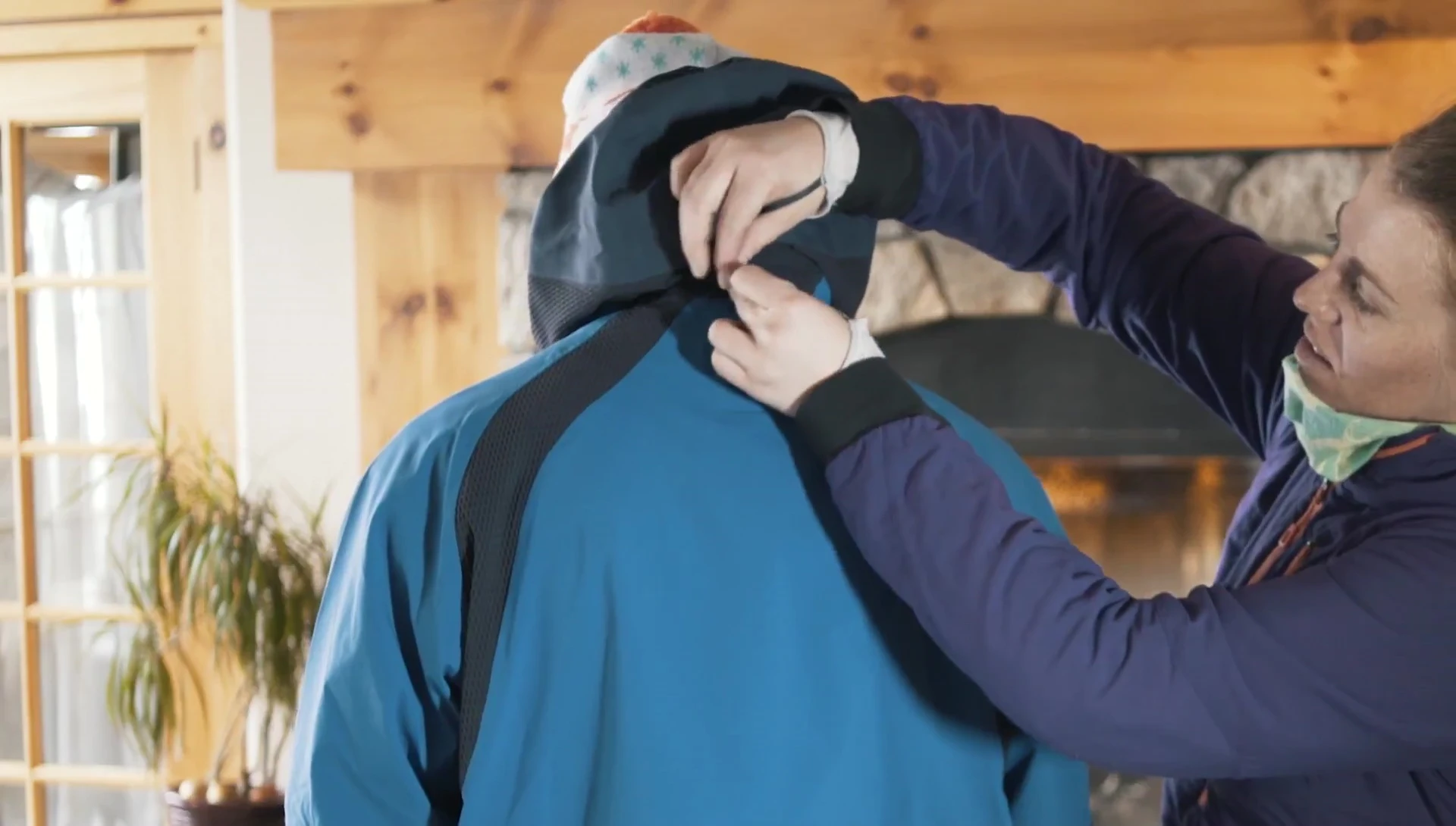 The hood design detail, especially the clip