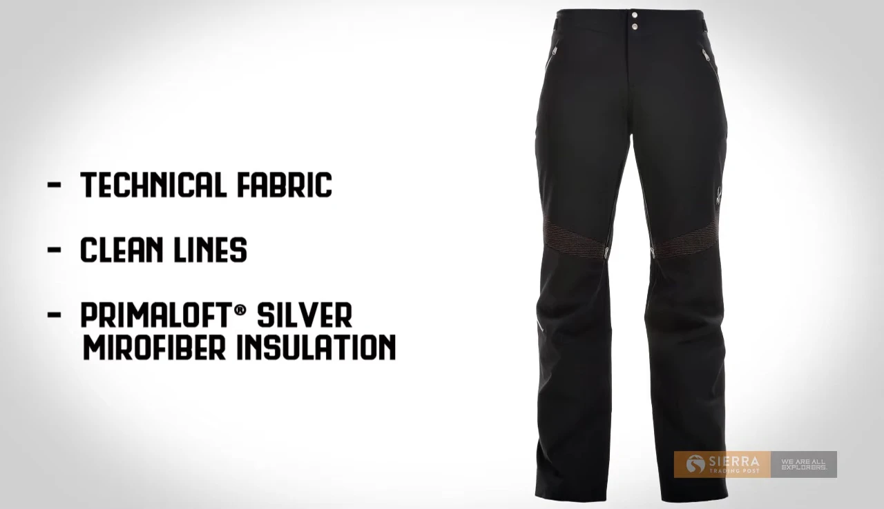 Shot emphasizing the waterproof and breathable nature of the outer shell.