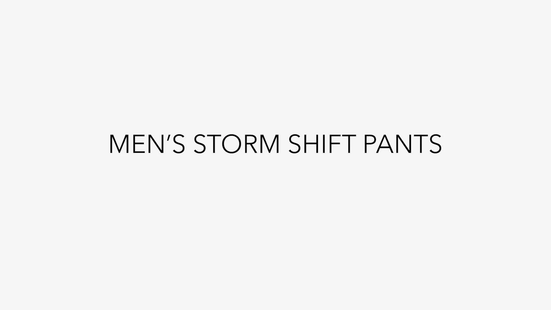 Close-up shot of the Patagonia Storm Shift Pants showcasing their durable material.