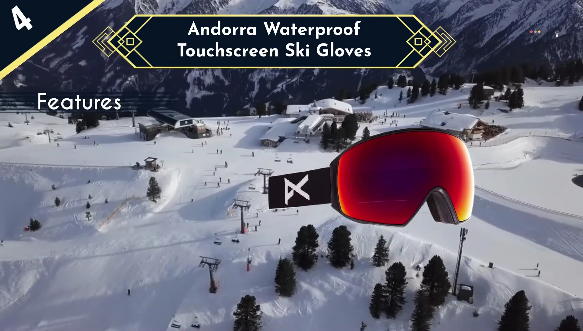 Close-up shot highlighting the glove's waterproof features