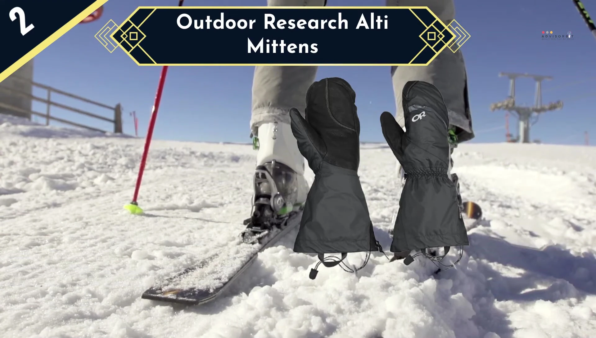 Close-up of the Outdoor Research Ulti Mittens emphasizing their design and features