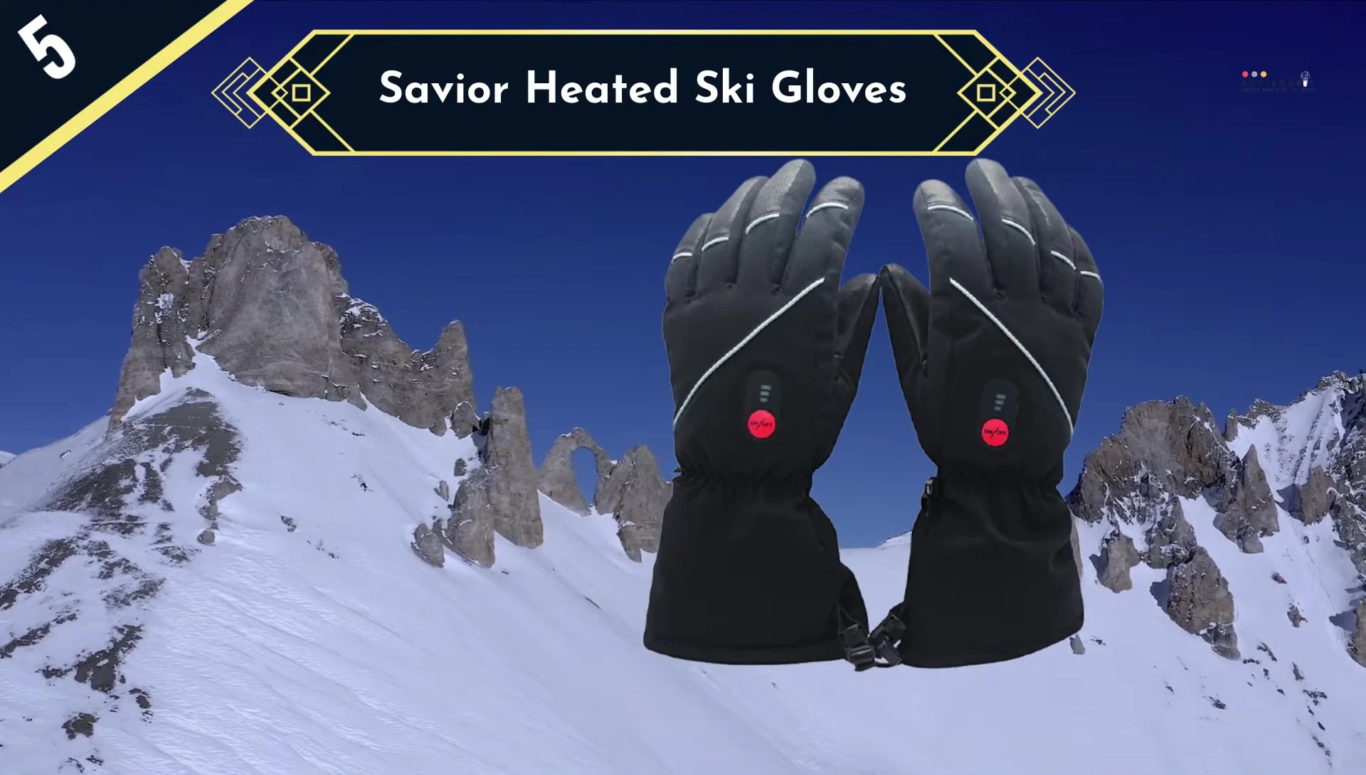 Image showing the glove's heat settings and control button