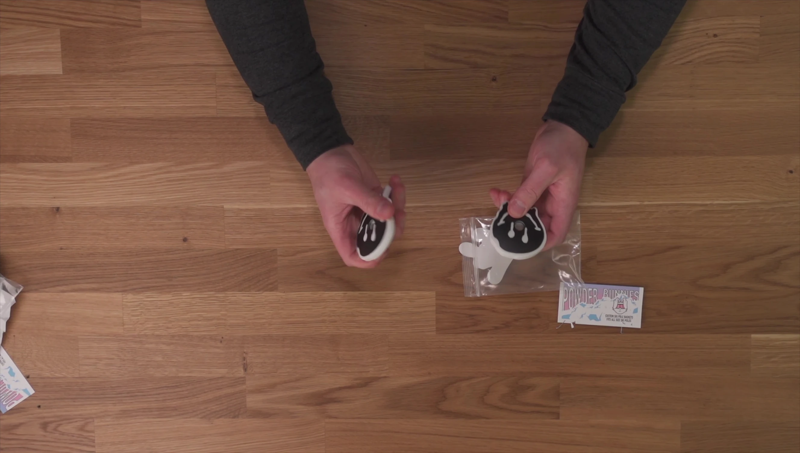 Close up of the rubbery plastic material and metal clamp