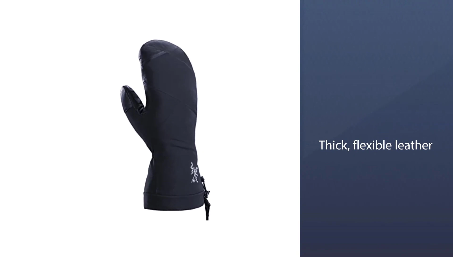 Mitten in use during winter activities