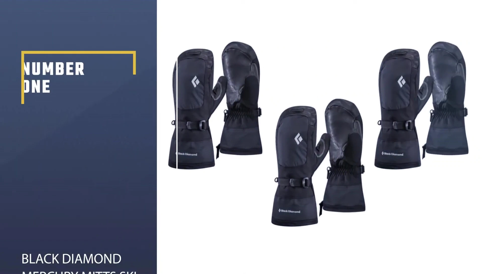 Black Diamond Mercury ski mitten close-up