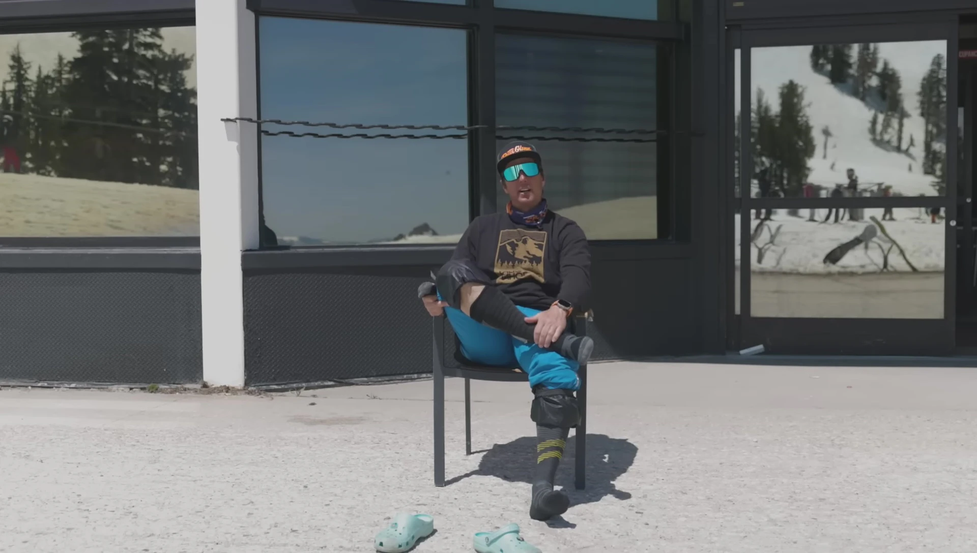 Jonny showcasing the Freedom X sock.